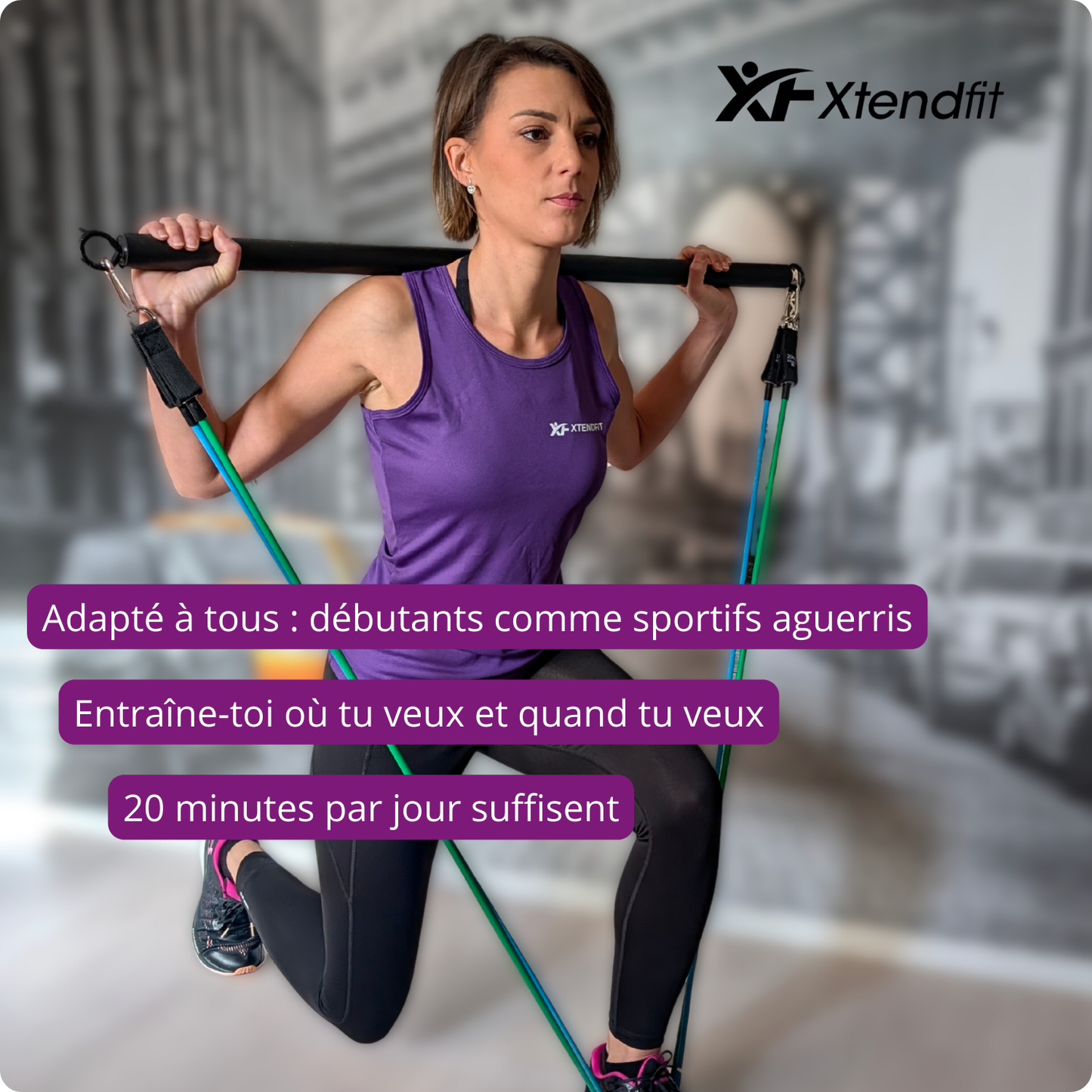 Kit de musculation avec élastiques de résistance
