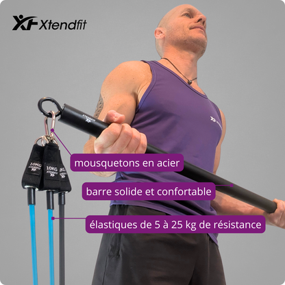 Kit de musculation avec élastiques de résistance
